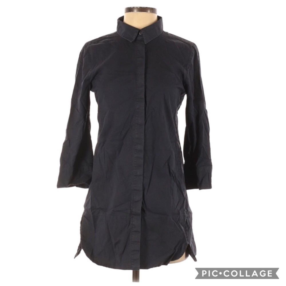 Just Female Long Button Up Career Work Shirt Dress
